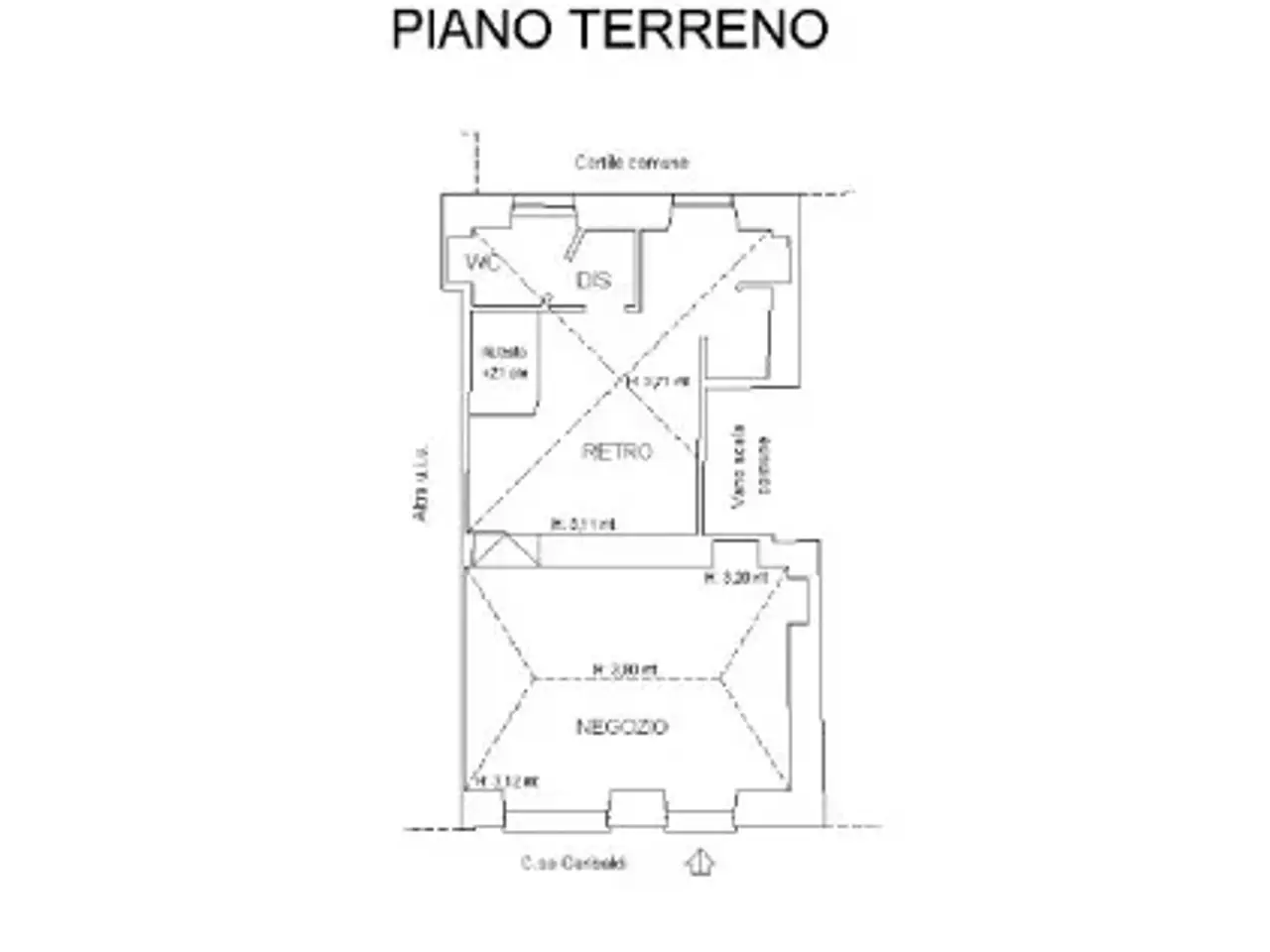 Negozio in Corso Giuseppe Garibaldi, Cuneo, {3} - Planimetria 1