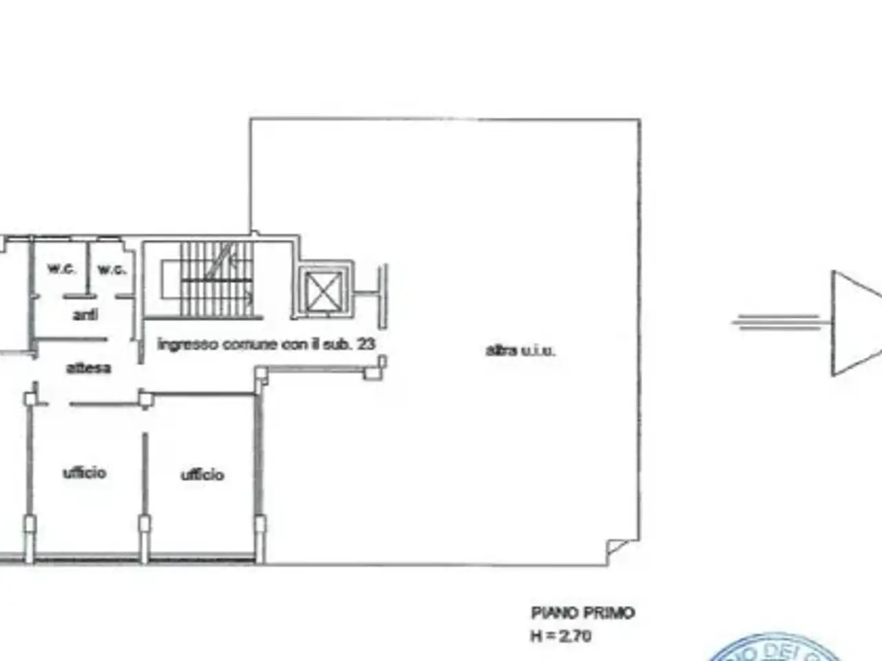 Ufficio in Via Fratelli Bandiera 2, Pordenone, {3} - Planimetria 1