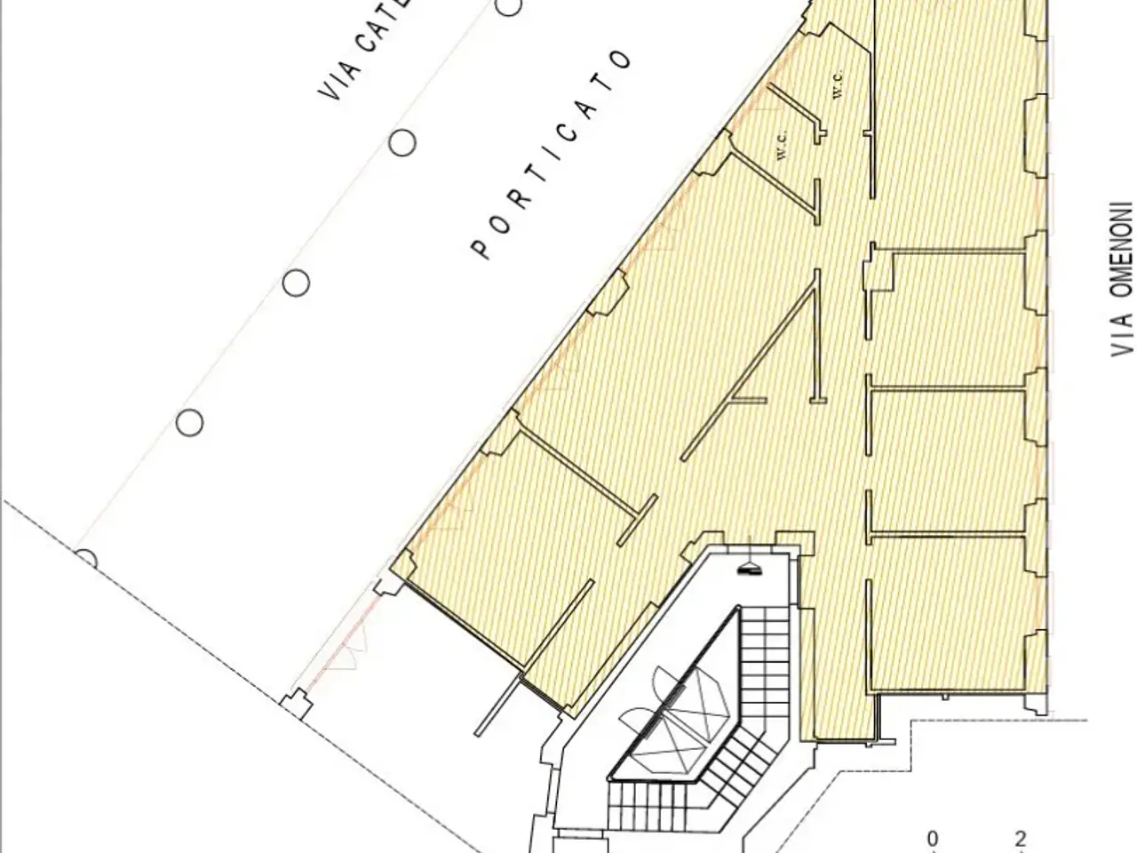 Ufficio in Via degli Omenoni 2, Milano, {3} - Planimetria 1