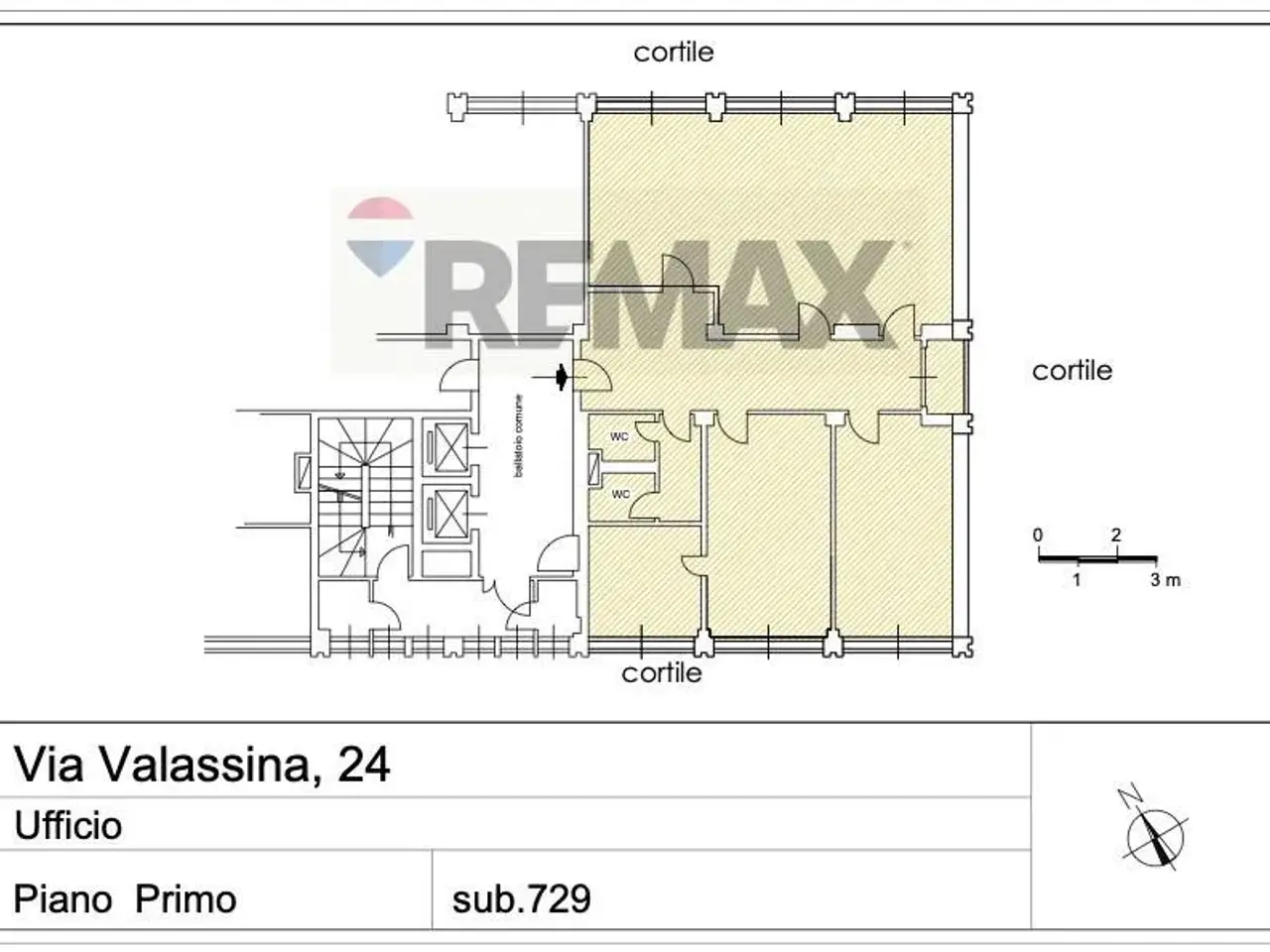 Ufficio in Via Valassina 24, Milano, {3} - Planimetria 1