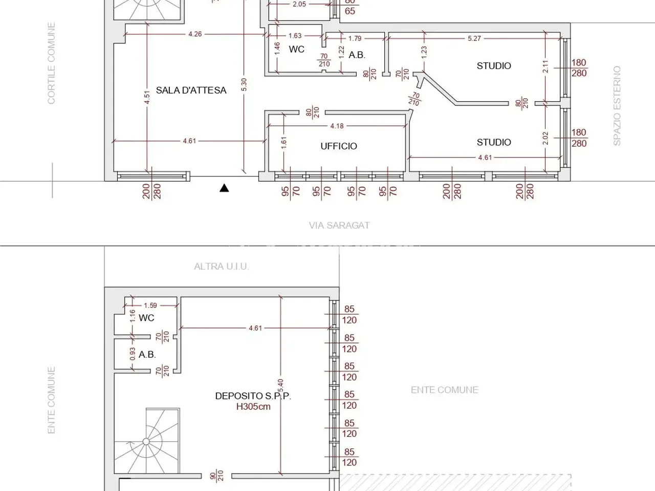 Ufficio in Via Giuseppe Saragat 10, Milano, {3} - Planimetria 1