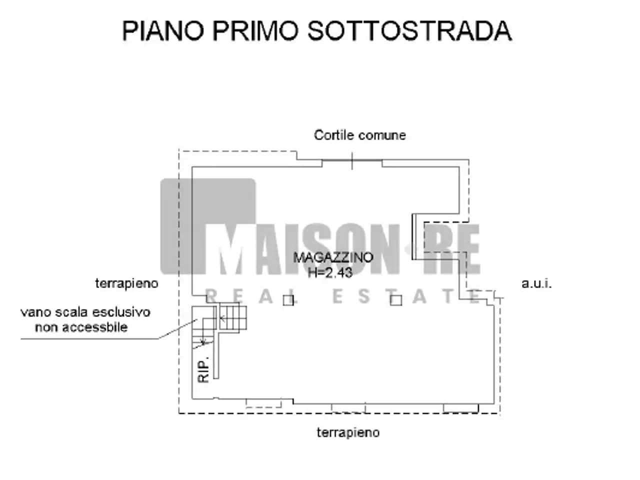 Parcheggio chiuso in Via Bertoni 1, Brescia, {3} - Planimetria 1