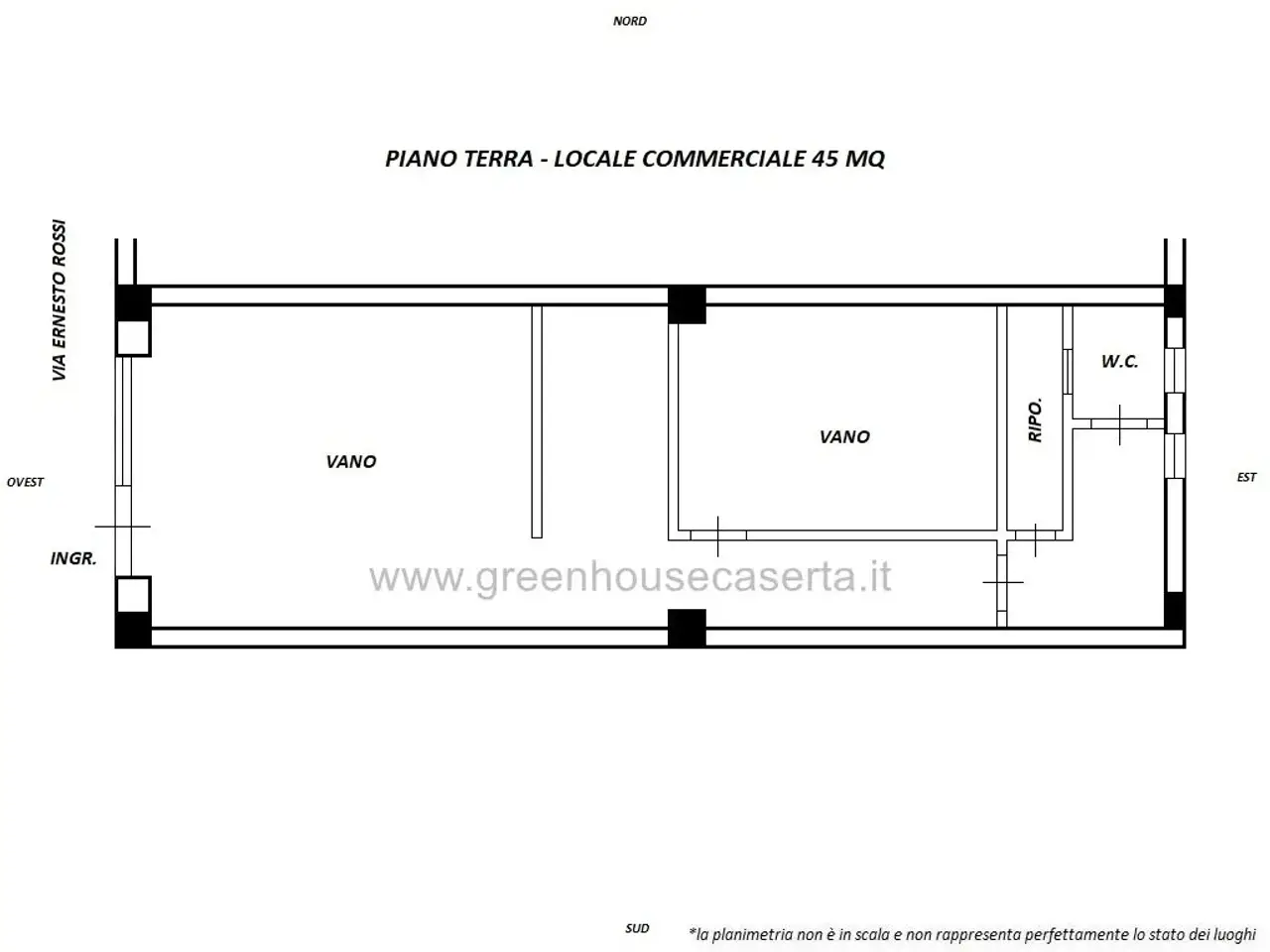 Negozio in Via Ernesto Rossi, Caserta, {3} - Planimetria 1
