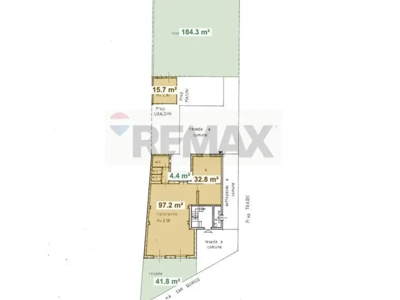 Negozio in San Quirico 203/205, Campi Bisenzio, {3} - Planimetria 1