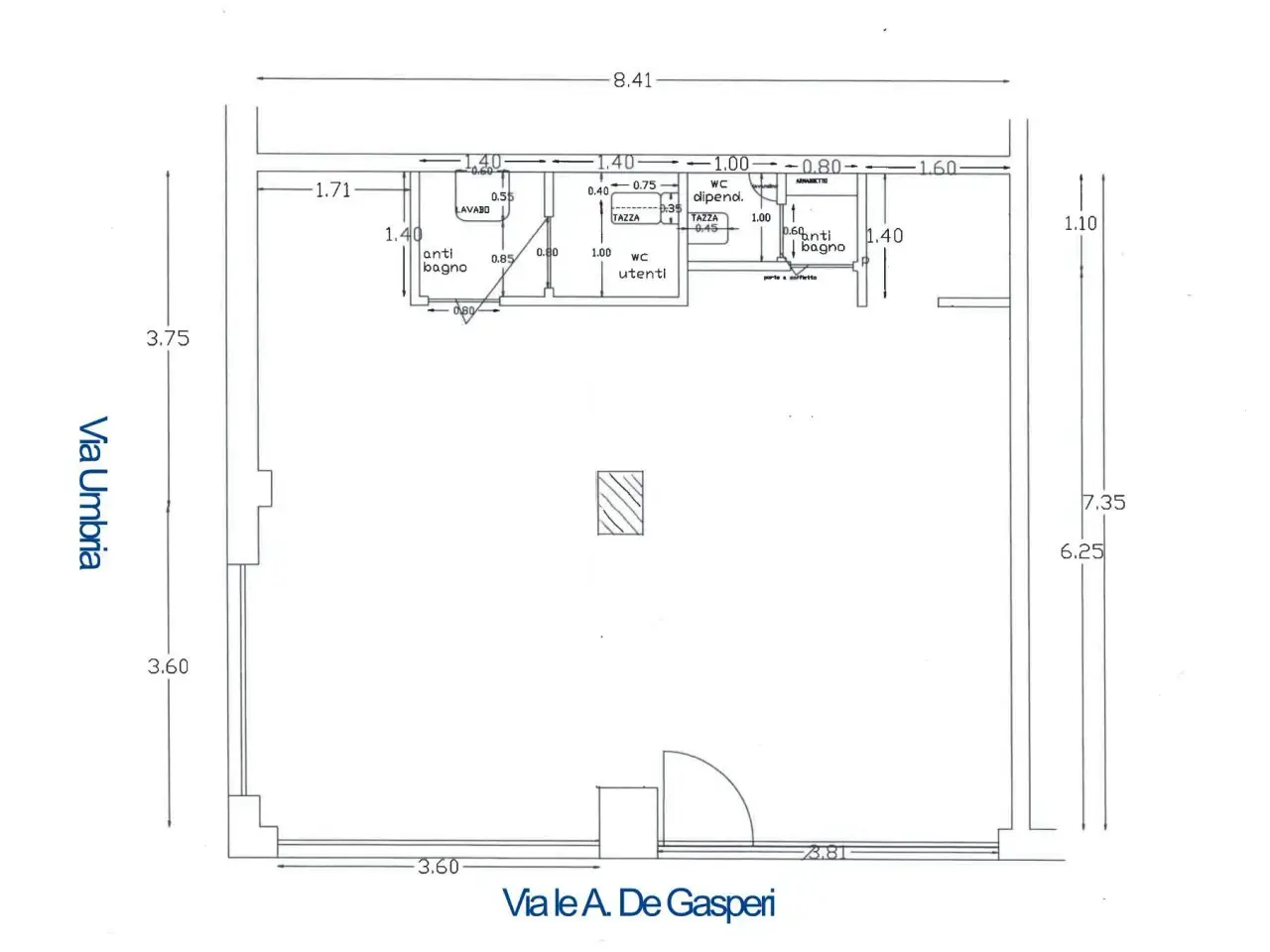 Negozio in Viale De Gasperi 82, San Benedetto Del Tronto, {3} - Planimetria 1