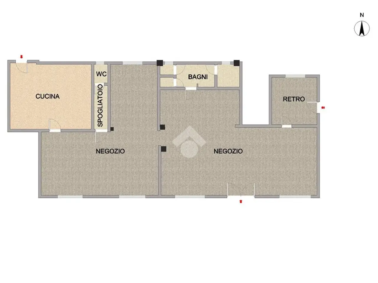 Negozio in Via Venezia Giulia 16, Milano, {3} - Planimetria 1