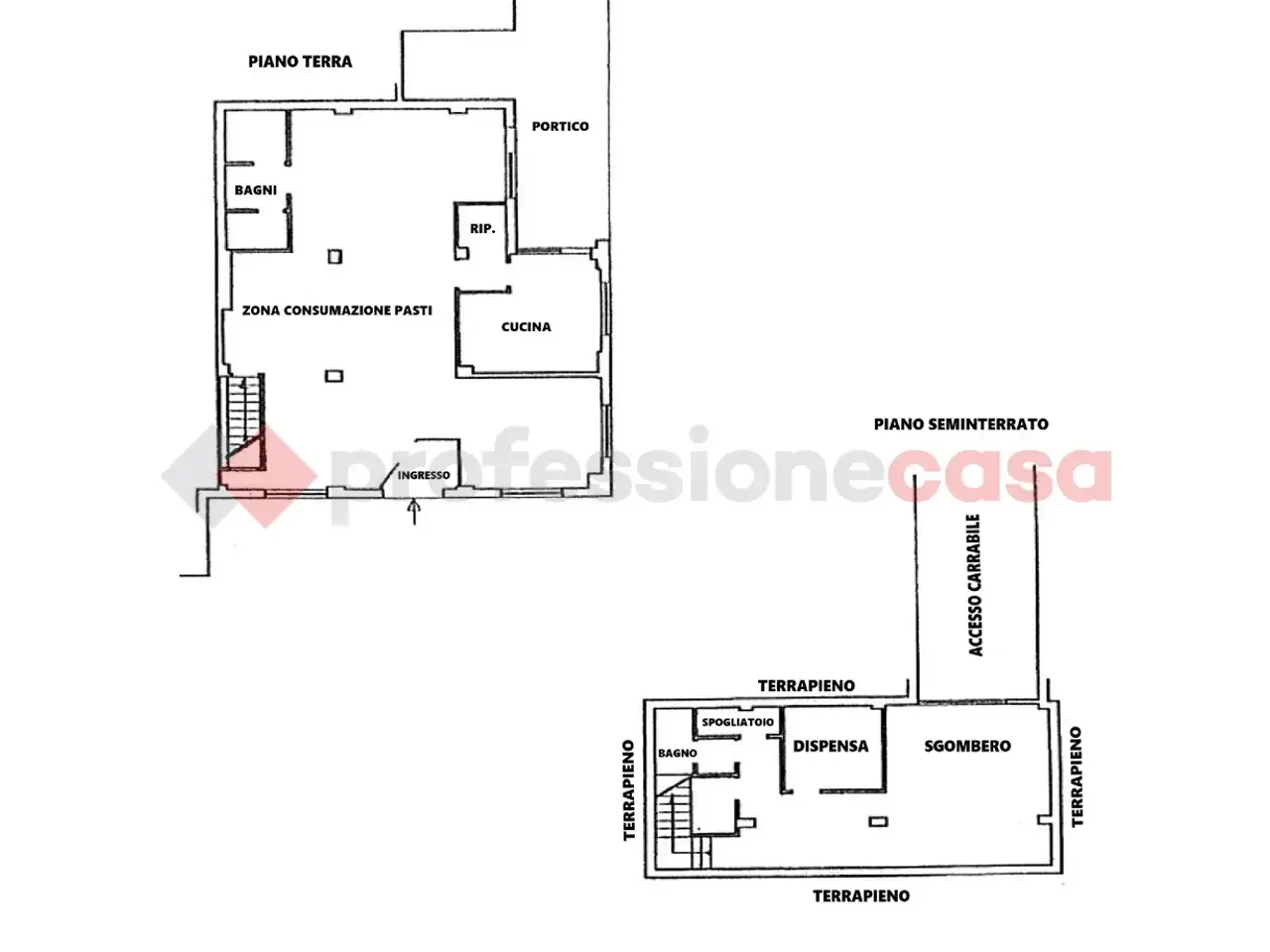 Negozio in Via della Pietriccia, Chiusi, {3} - Planimetria 1