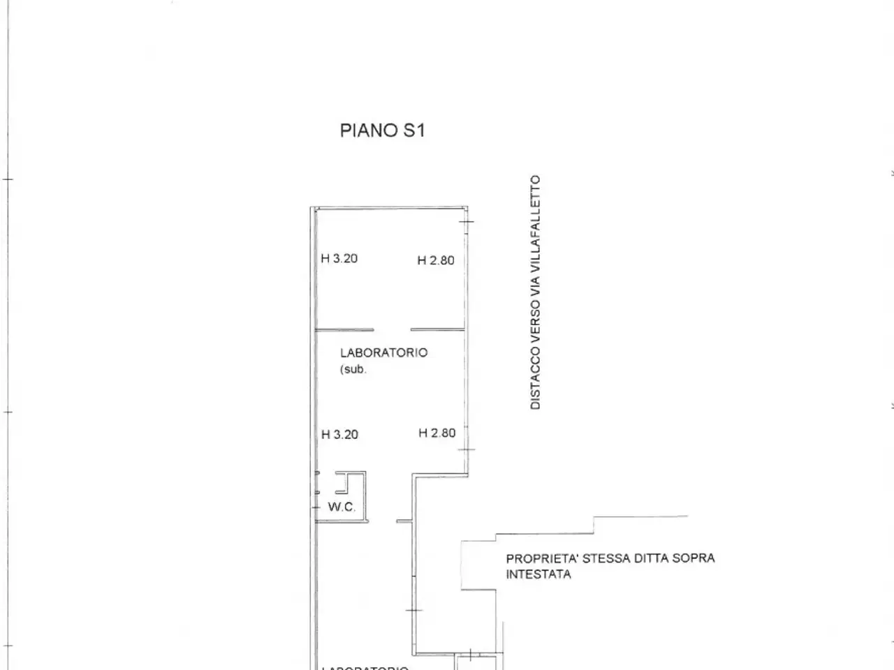 Laboratorio in Via Villafalletto, Roma, {3} - Planimetria 1