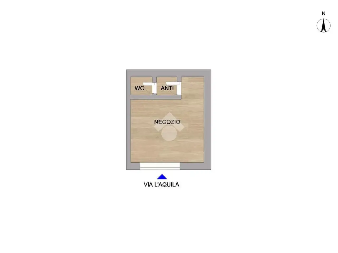 Negozio in Via l'Aquila 48, Roma, {3} - Planimetria 1
