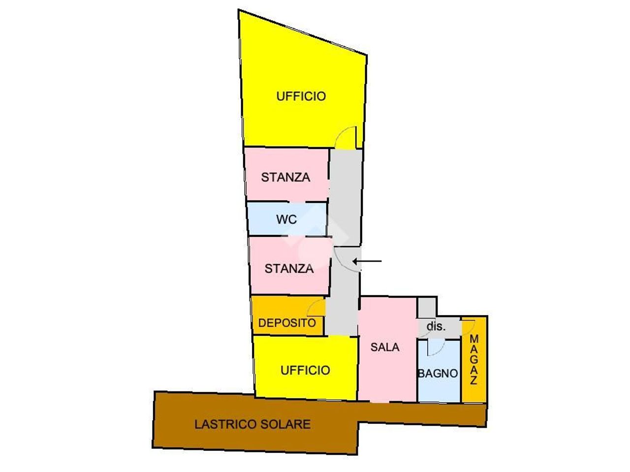 Ufficio in Via Poscolle 58, Udine, {3} - Planimetria 1