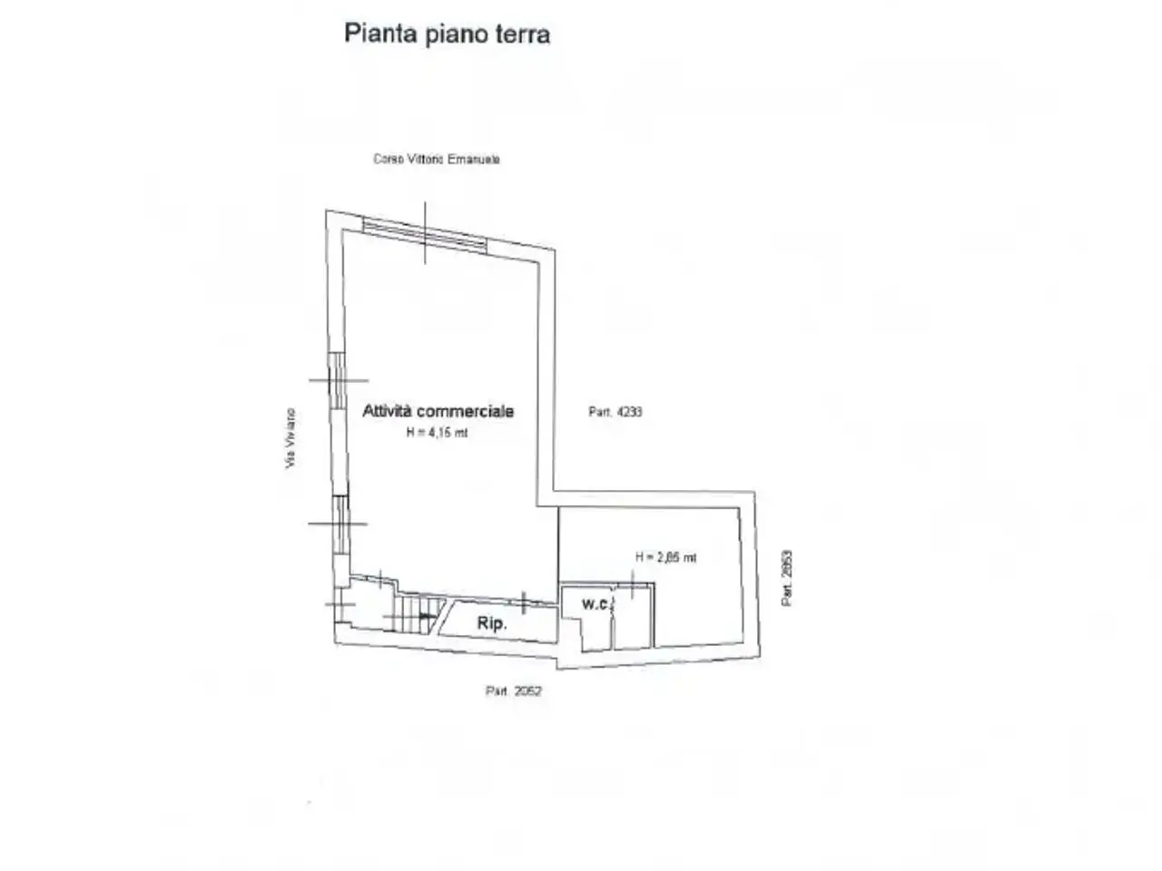 Locale commerciale in Corso Vittorio Emanuele 239, San Cataldo, {3} - Planimetria 1