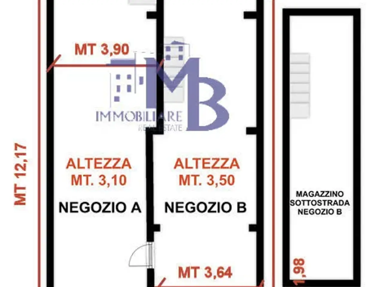 Palazzina commerciale in Via Cavour, Recco, {3} - Planimetria 1