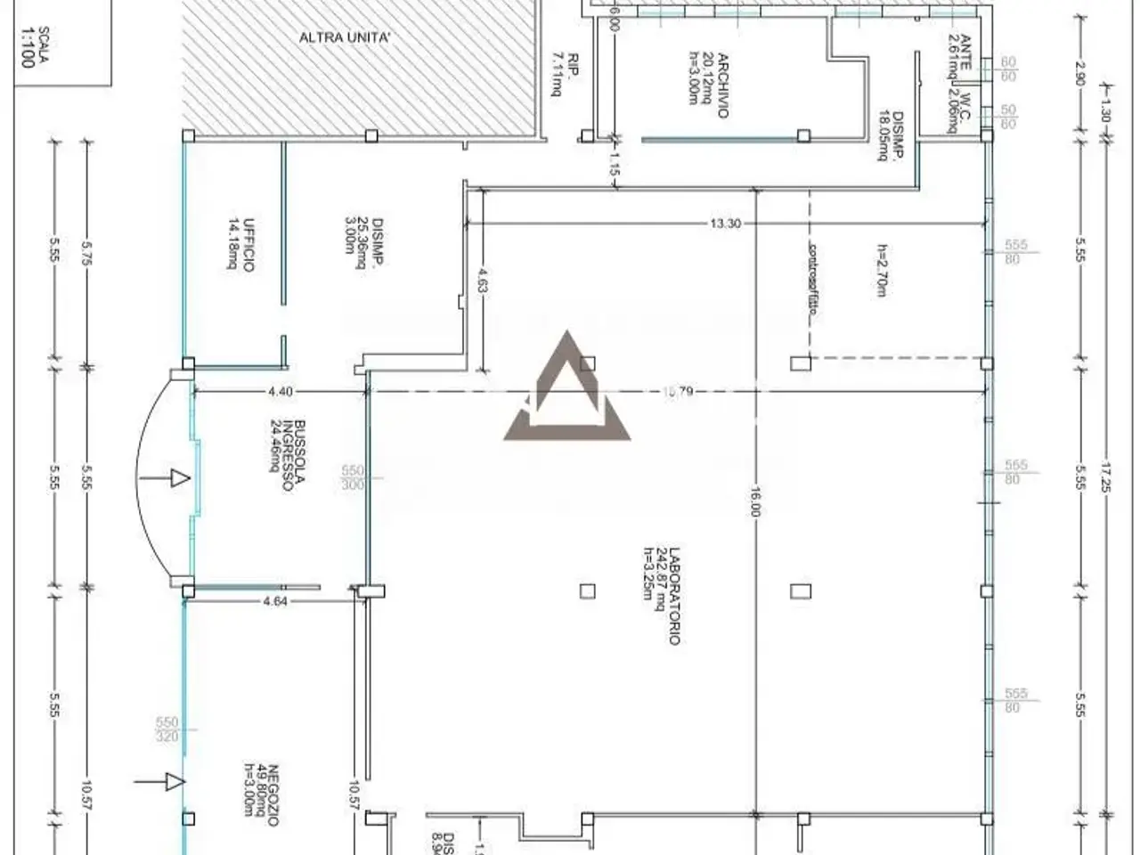Negozio in Via Aurelia 91/B, Loreggia, {3} - Planimetria 1