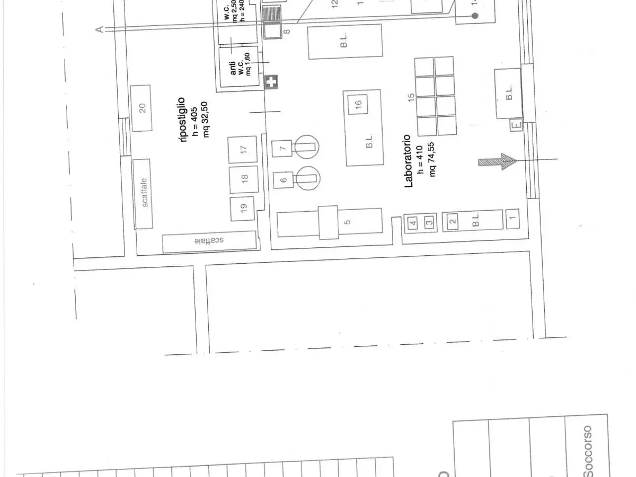 Esercizio commerciale in Via San Faustino 52, Pontedera, {3} - Planimetria 1