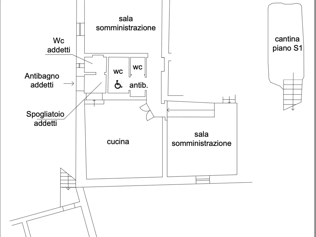 Ristorante in Via Roma, Monteroni D'Arbia, {3} - Planimetria 1