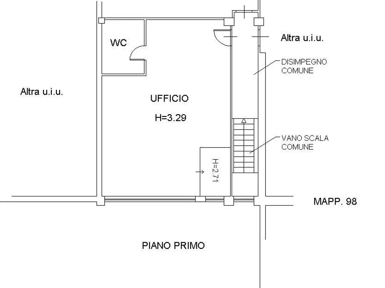 Ufficio in Via Primo Maggio 20, Ancona, {3} - Planimetria 1