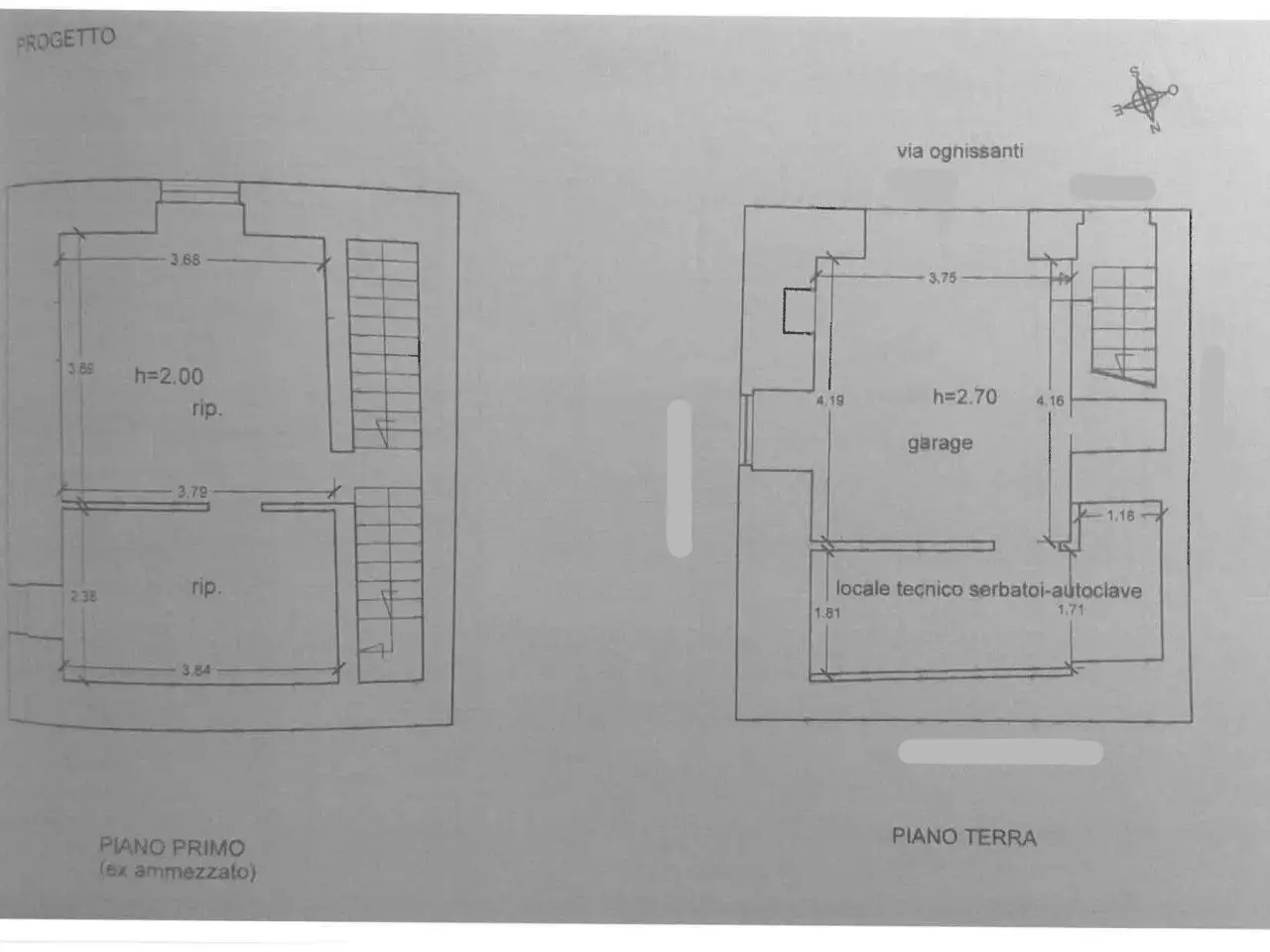 Albergo in Via Ognissanti 3, Ragusa, {3} - Planimetria 1