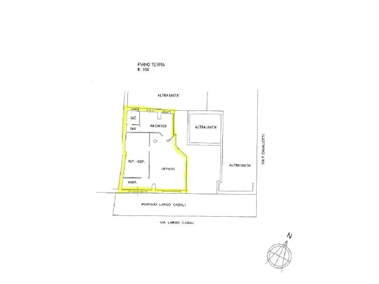 Negozio in Via Felice Cavallotti 6, Casalpusterlengo, {3} - Planimetria 1