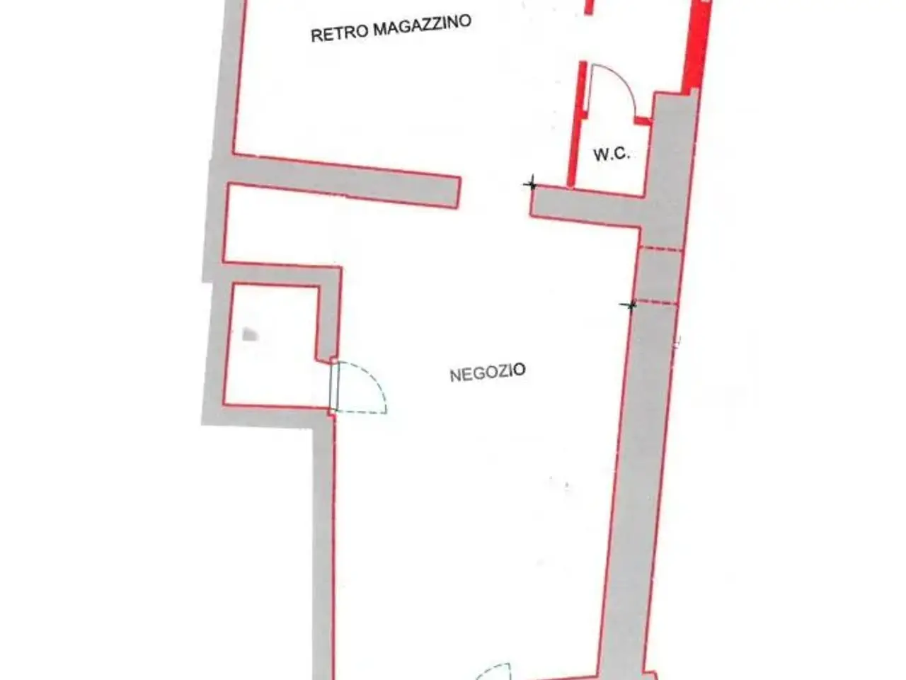 Negozio in Via Brescia 44, Ospitaletto, {3} - Planimetria 1