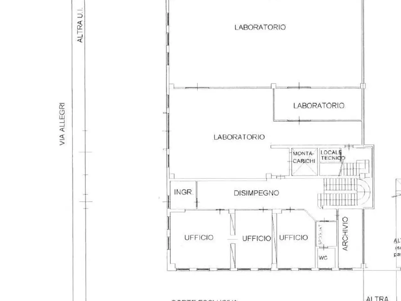 Capannone in Via Antonio Allegri 93, Brescia, {3} - Planimetria 1