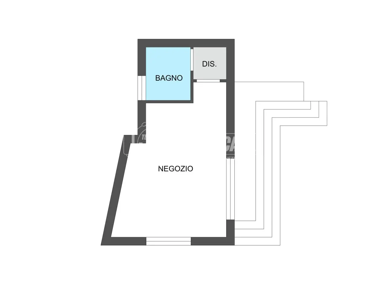 Negozio in Via Giulio Pisa, Bereguardo, {3} - Planimetria 1