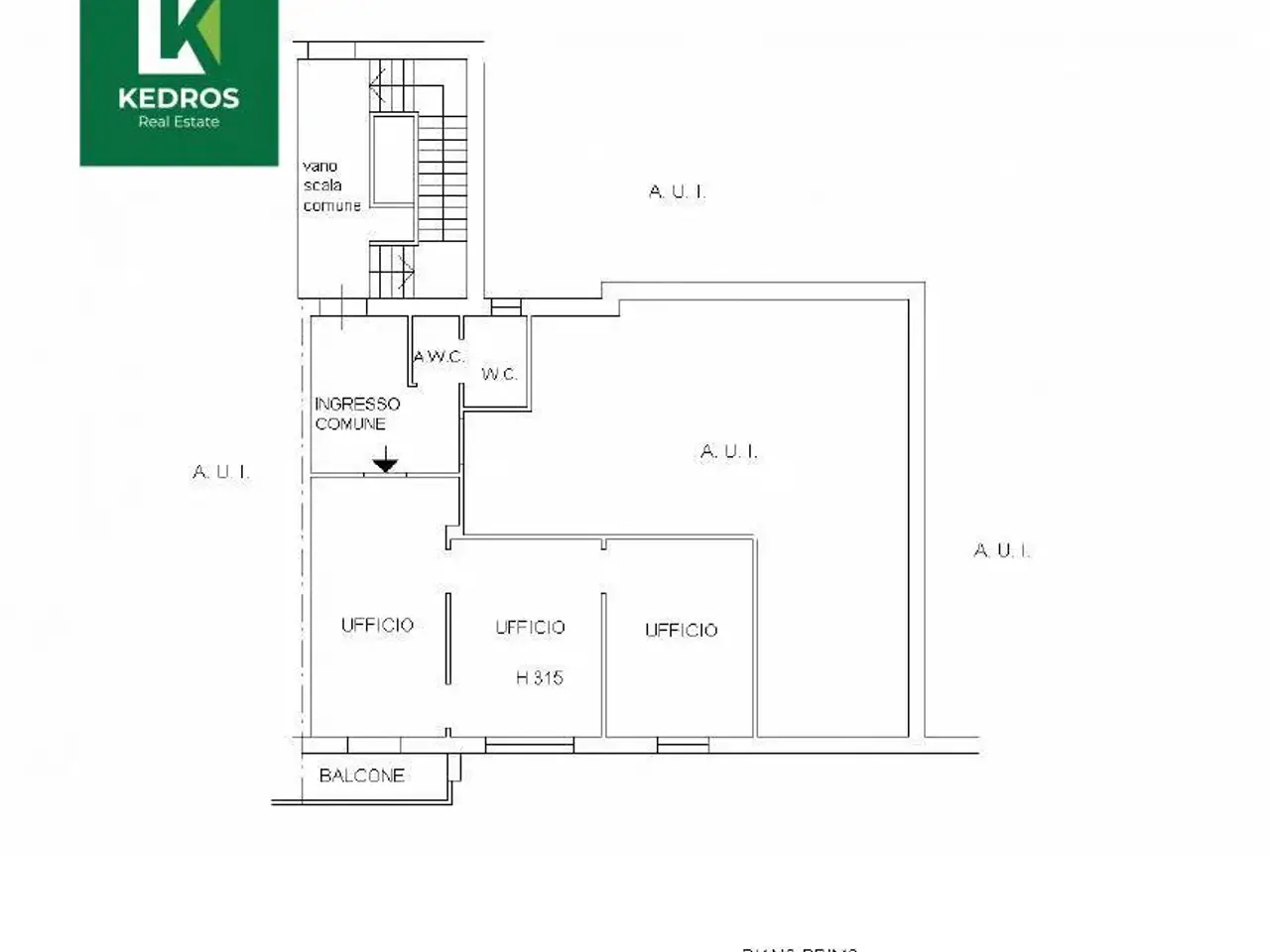 Ufficio in Via Rossini 1, Varese, {3} - Planimetria 1
