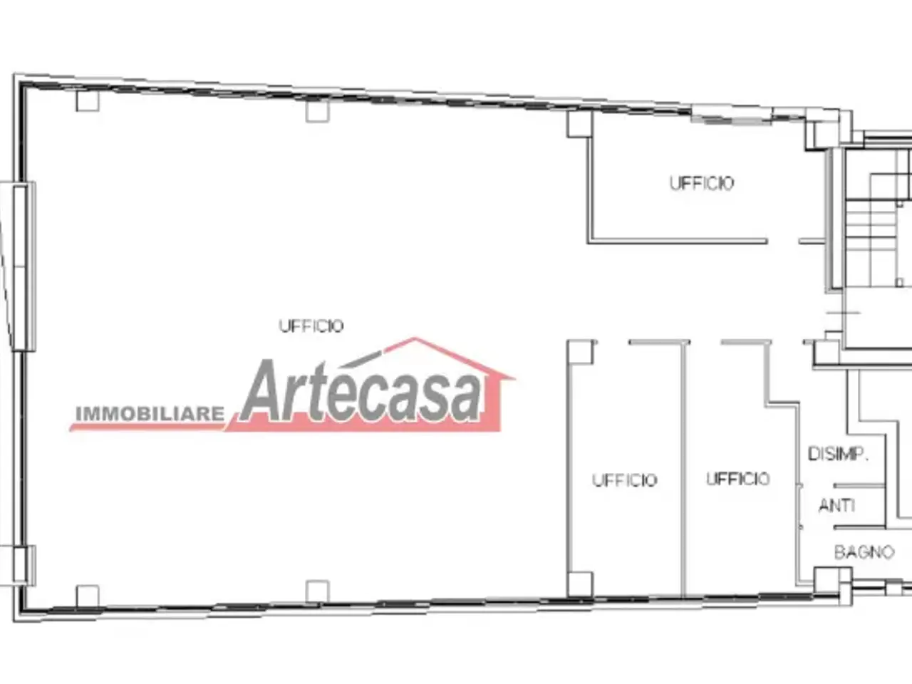 Ufficio in Via Antonio Tegani, Reggio Emilia, {3} - Planimetria 1