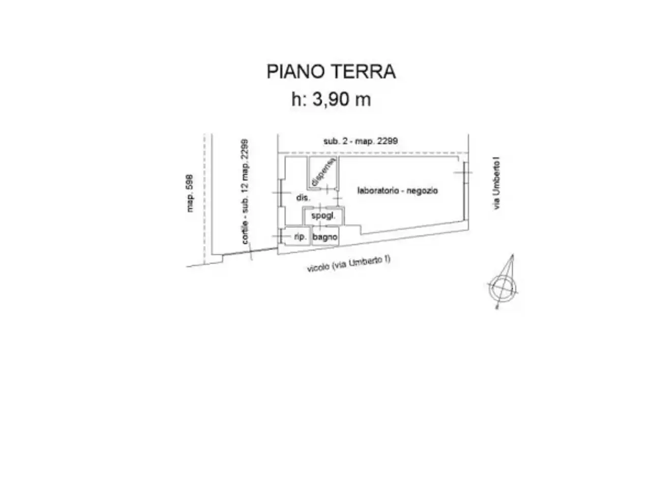 Negozio in Via Umberto I 108/B, Bra, {3} - Planimetria 1