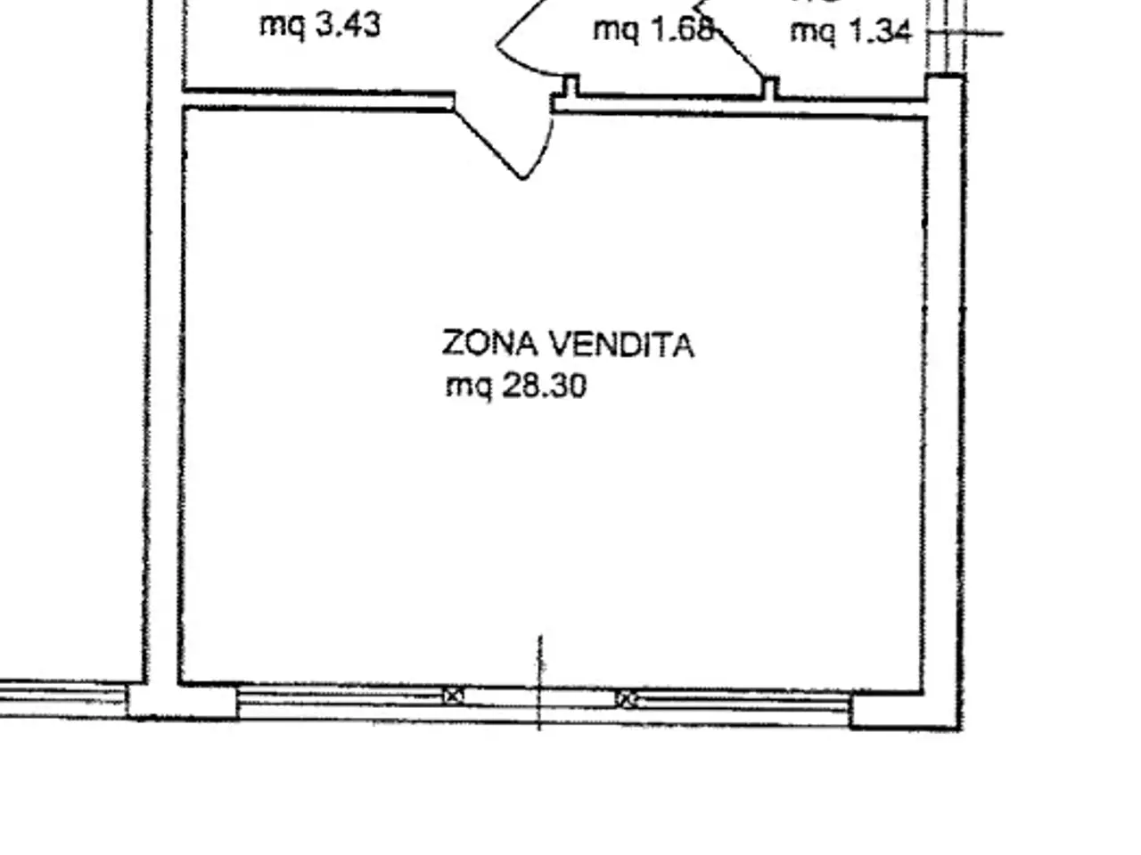 Negozio in Via Chiesanuova, Padova, {3} - Planimetria 1