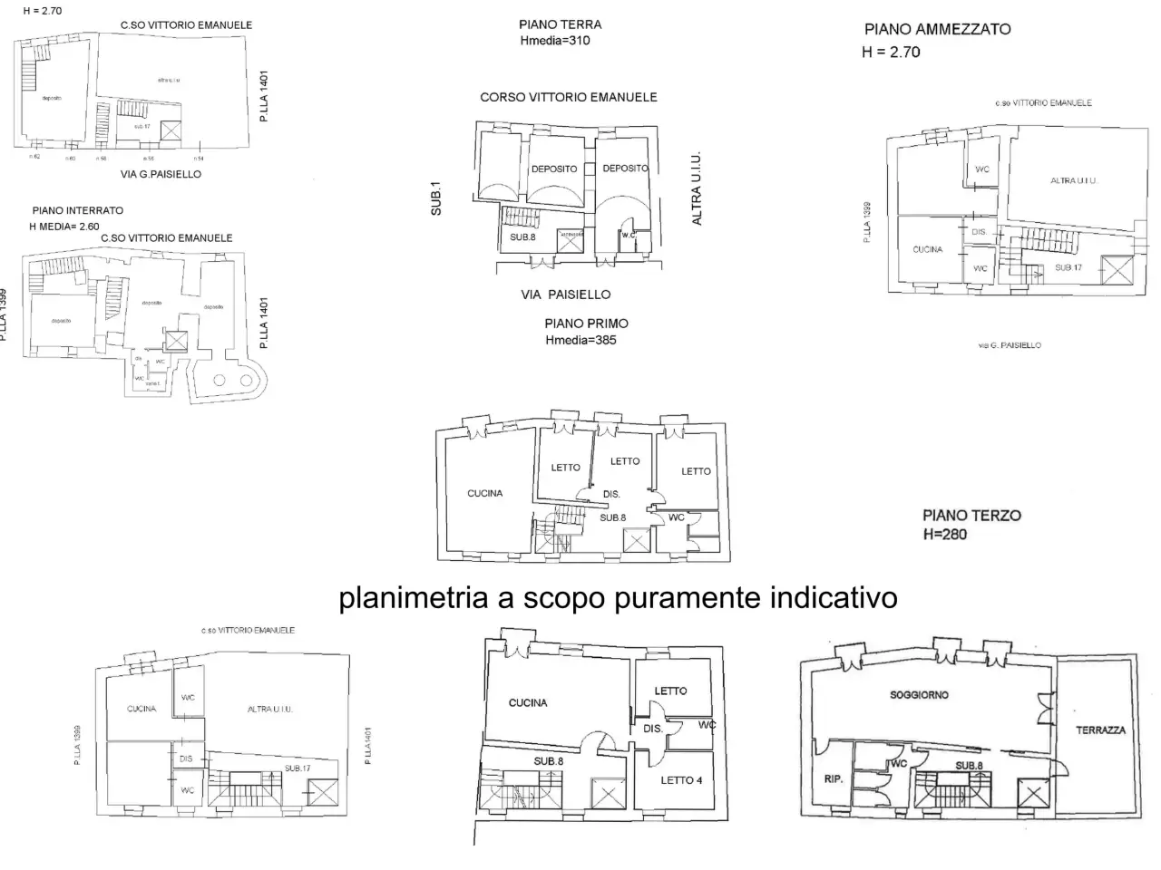 Palazzina commerciale in Via Giovanni Paisiello 56, Taranto, {3} - Planimetria 1