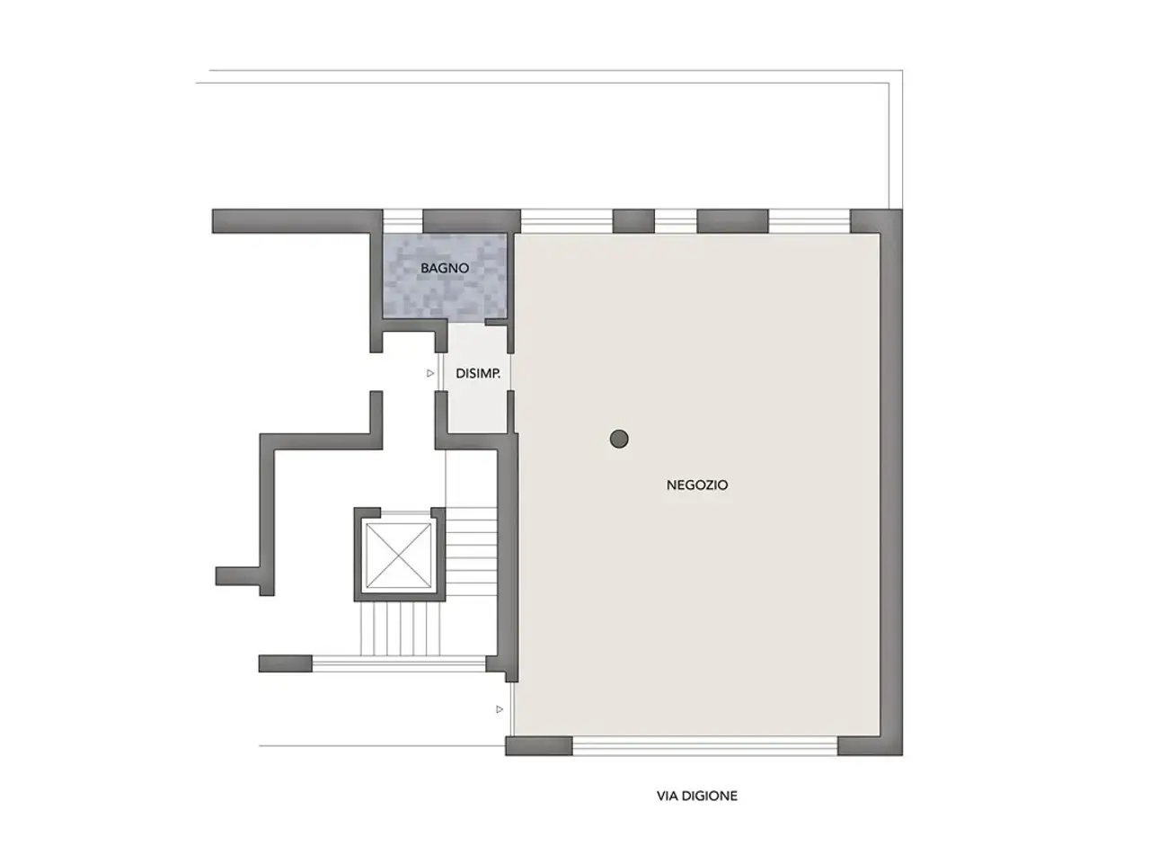 Negozio in Via Digione 29, Lecco, {3} - Planimetria 1