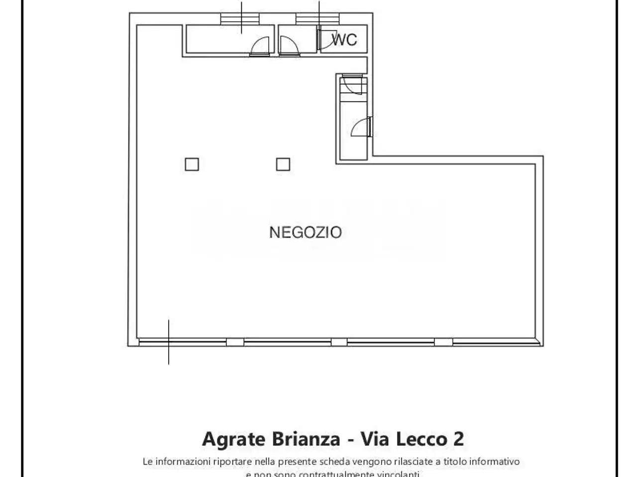 Negozio in Via Lecco 4, Agrate Brianza, {3} - Planimetria 1
