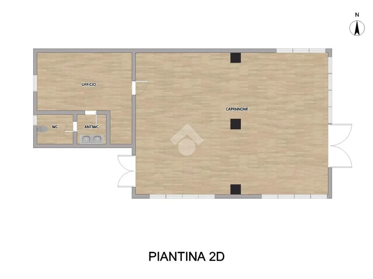 Capannone in Via Circonvallazione 52, Verolanuova, {3} - Planimetria 1