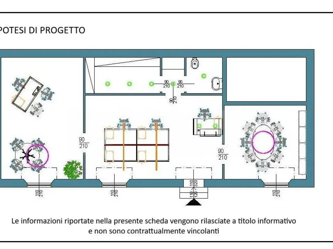 Ufficio in Via Italia 39, Monza, {3} - Planimetria 1