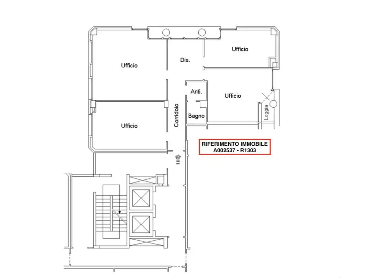 Ufficio in , Reggio Emilia, {3} - Planimetria 1