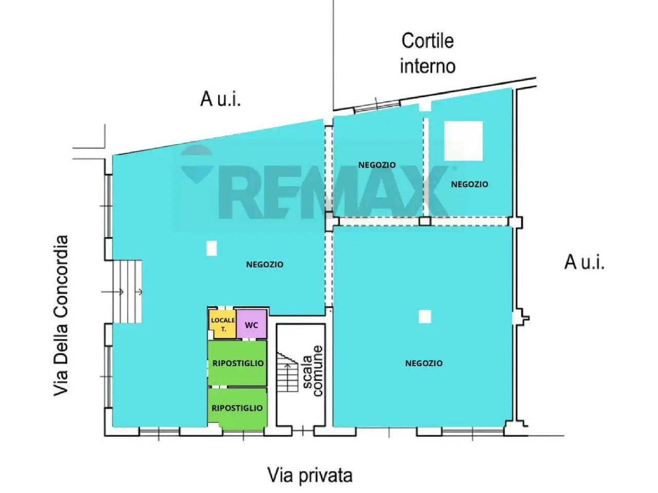 Negozio in Via della Concordia 1, Busto Arsizio, {3} - Planimetria 1