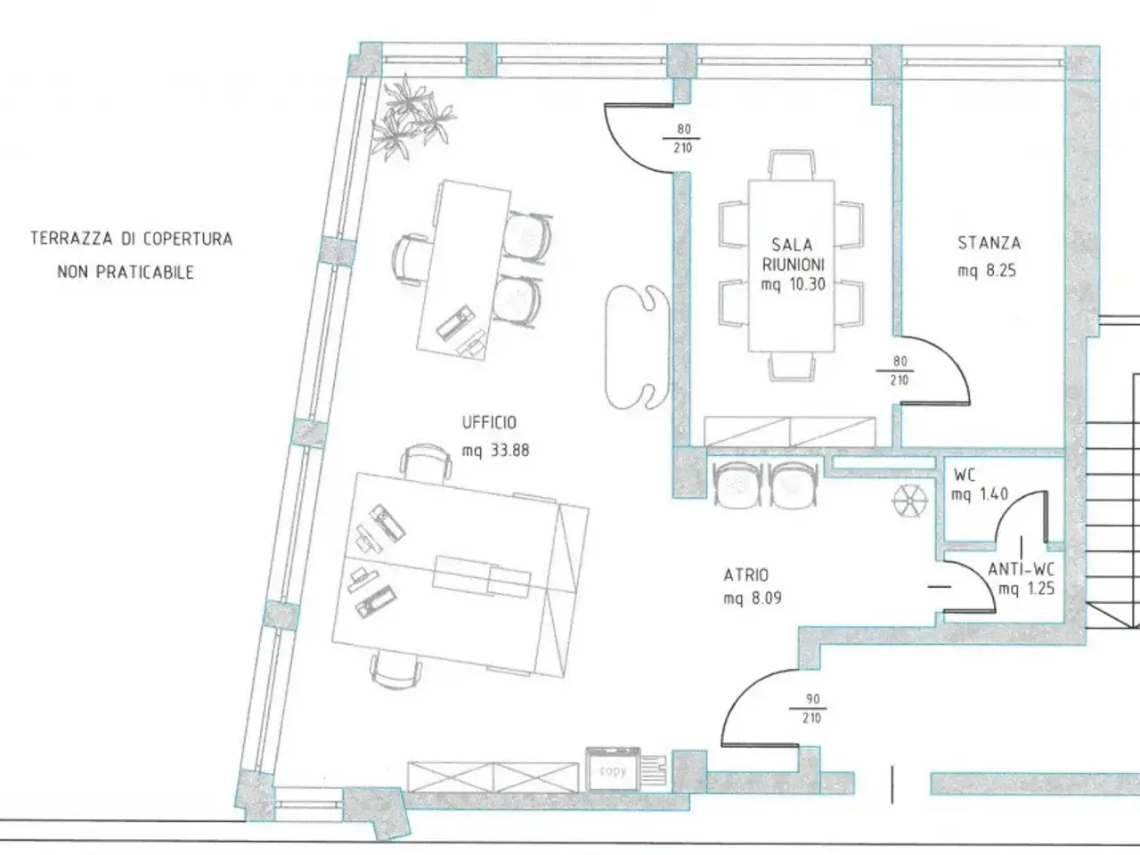 Ufficio in Via Cesare Battisti - Cesare-Battisti-StraßE, Bolzano, {3} - Planimetria 1