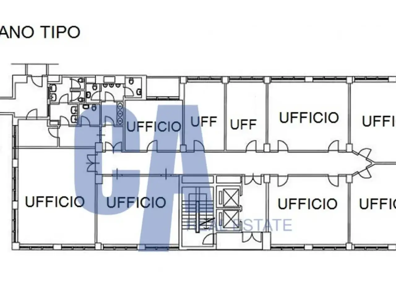 Ufficio in Piazzale Maciachini Carlo, Milano, {3} - Planimetria 1