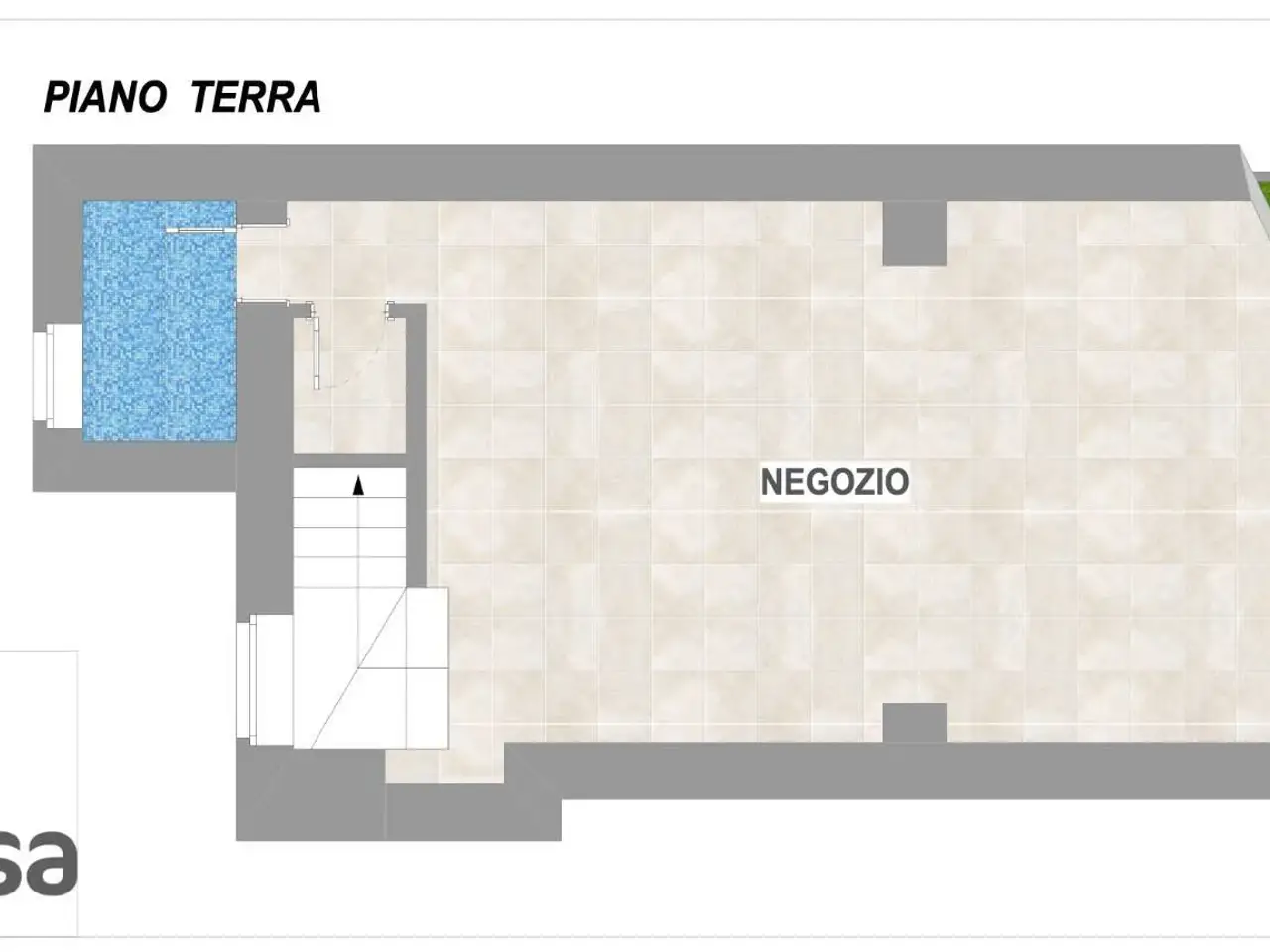 Negozio in Zuavi 9, Melegnano, {3} - Planimetria 1