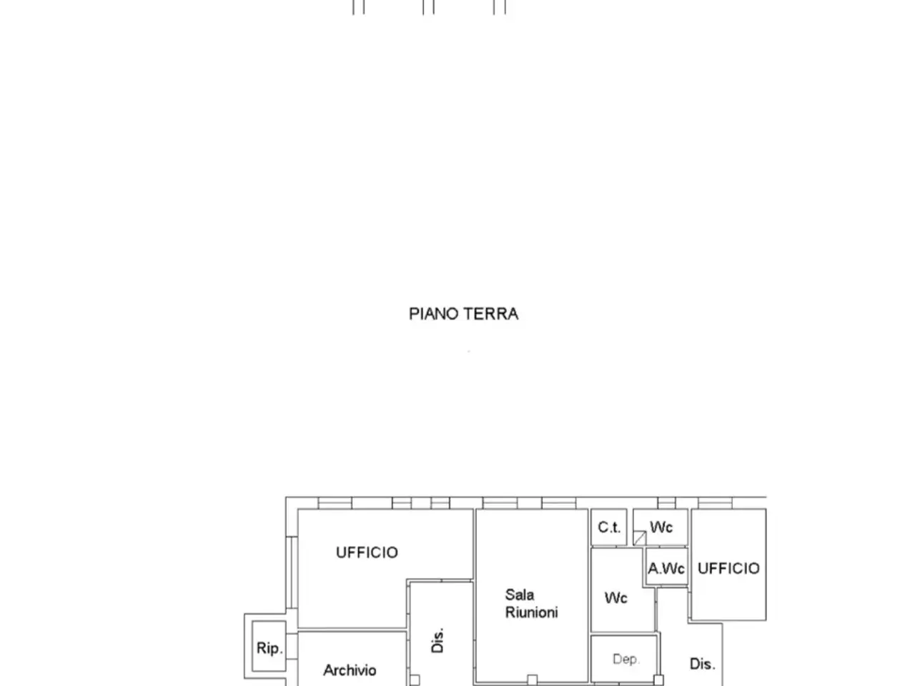 Ufficio in Via Luciano Scarabelli, Piacenza, {3} - Planimetria 1