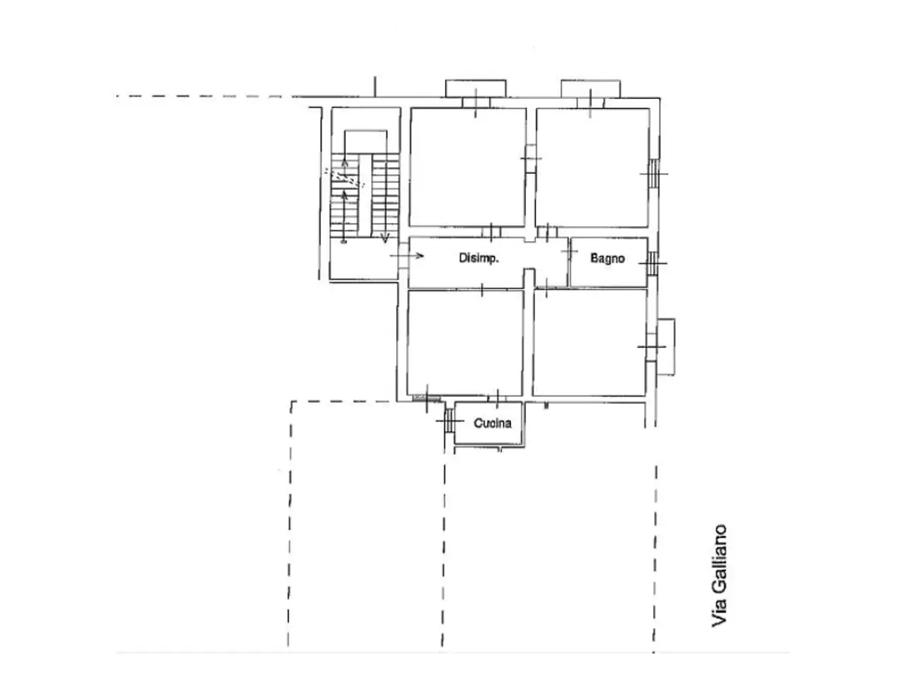 Ufficio in Corso G. Mazzini 170, Cosenza, {3} - Planimetria 1