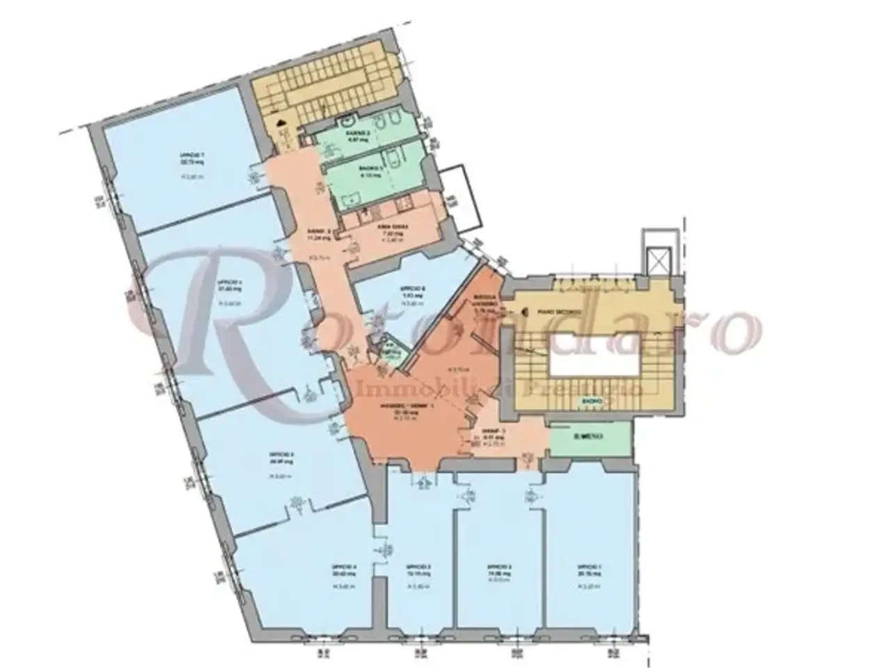 Ufficio in Piazza di Santa Maria delle Grazie, Milano, {3} - Planimetria 1