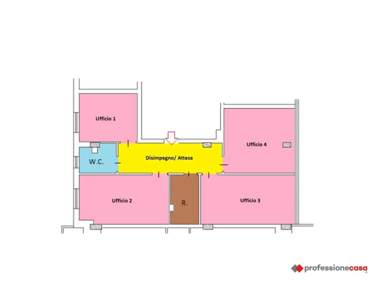 Ufficio in Viale degli Aviatori 21, Foggia, {3} - Planimetria 1