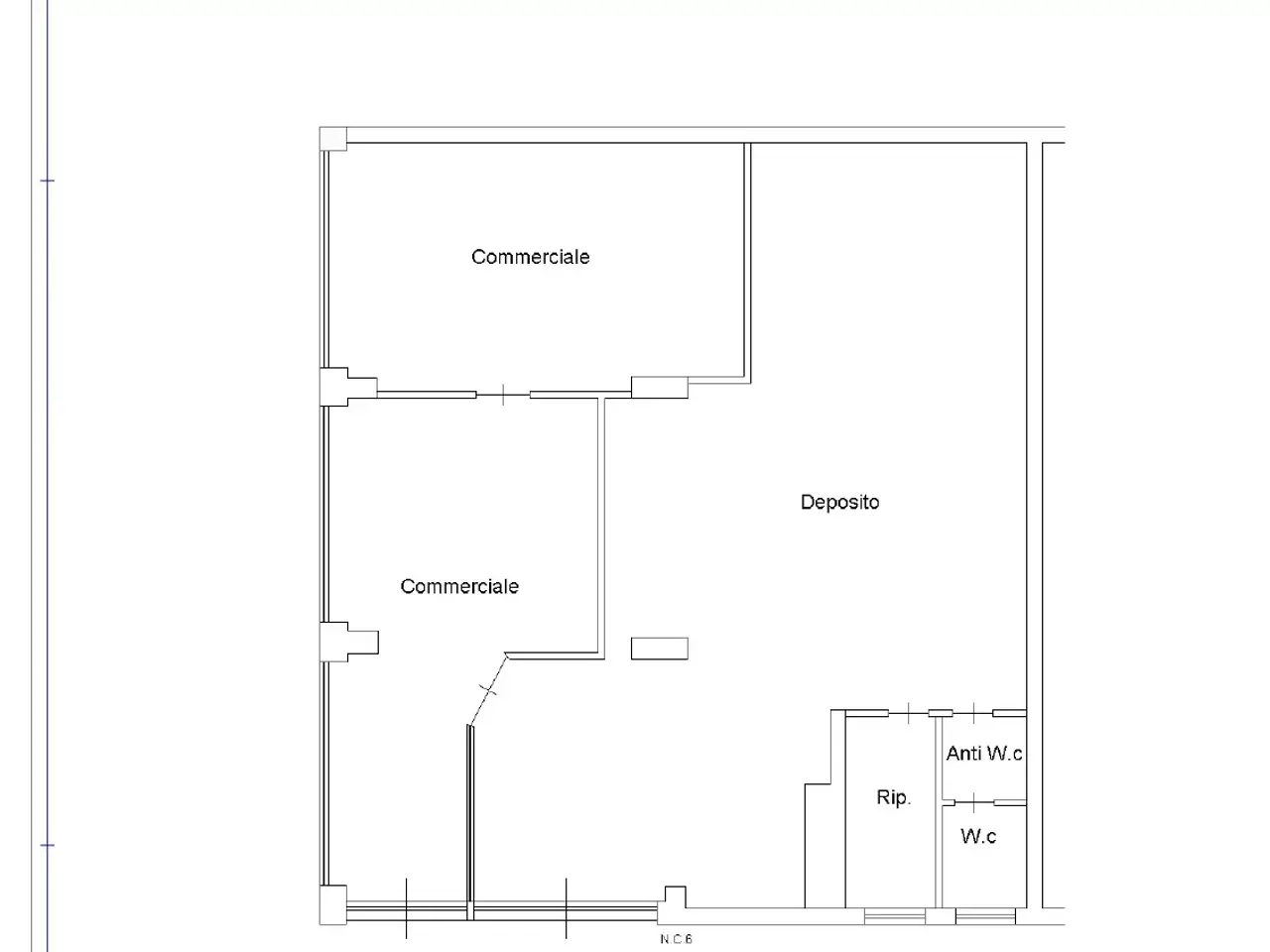 Negozio in Via Poggio di Venaco 6, Roma, {3} - Planimetria 1