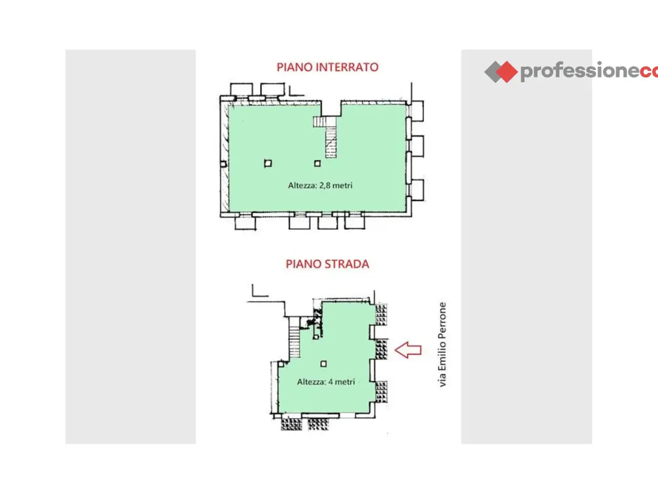 Negozio in Via Emilio Perrone 25/27/27a, Foggia, {3} - Planimetria 1