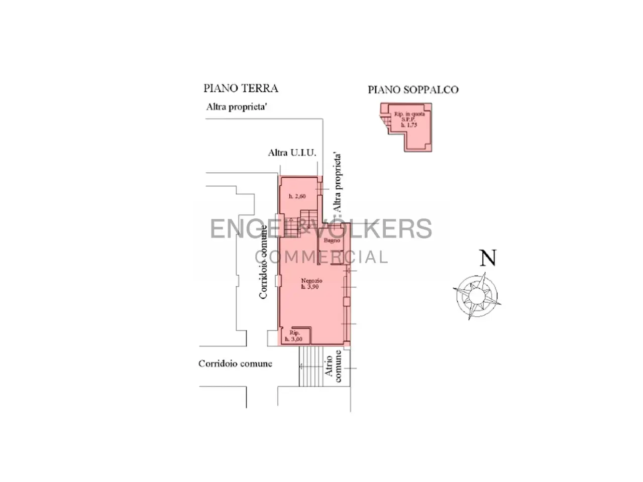 Negozio in Via Sant'Agnese 12, Milano, {3} - Planimetria 1