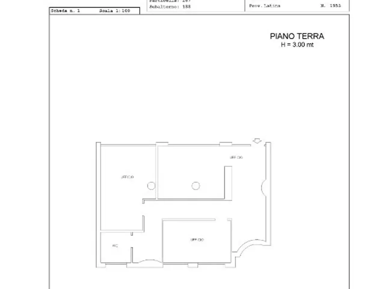 Ufficio in Via Oslavia 41, Latina, {3} - Planimetria 1