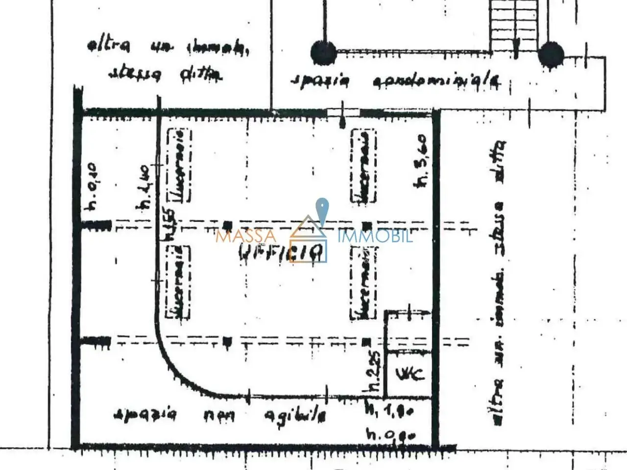 Ufficio in Via Alberica 71, Massa, {3} - Planimetria 1