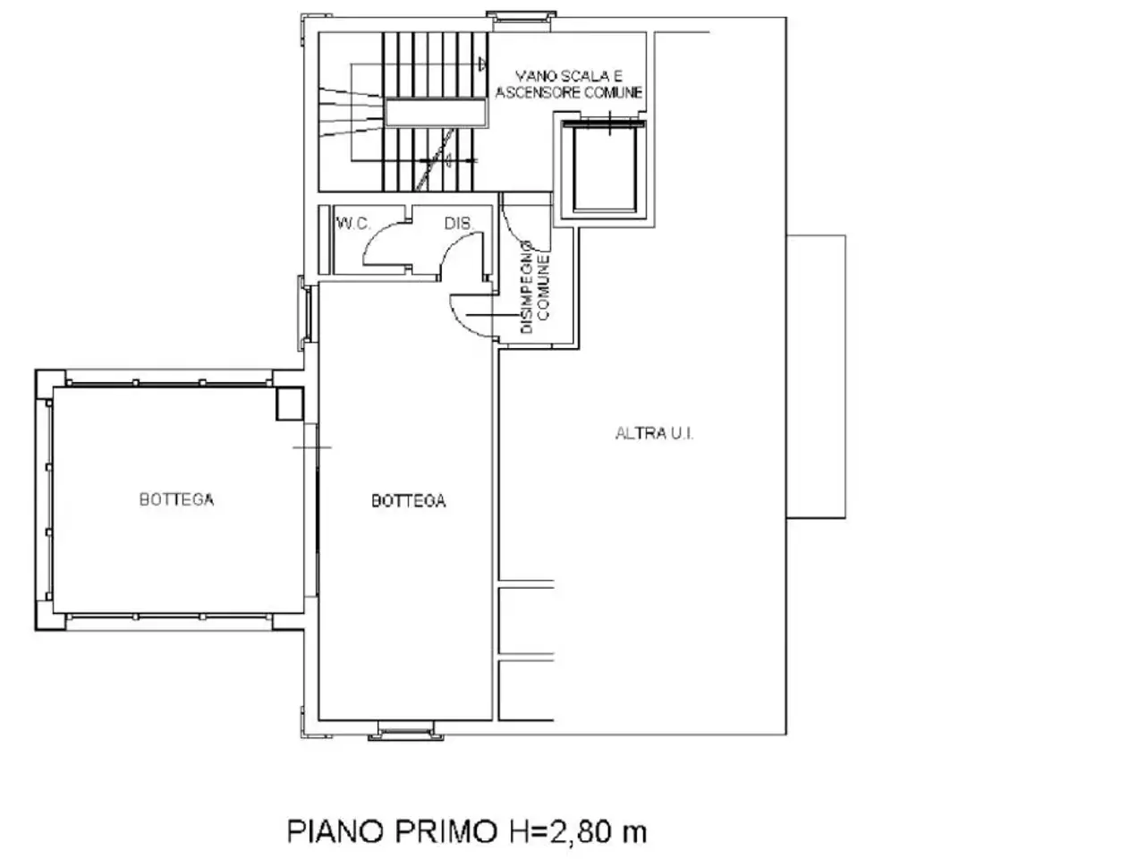 Negozio in P.Za Garibaldi 10, Bagnolo In Piano, {3} - Planimetria 1