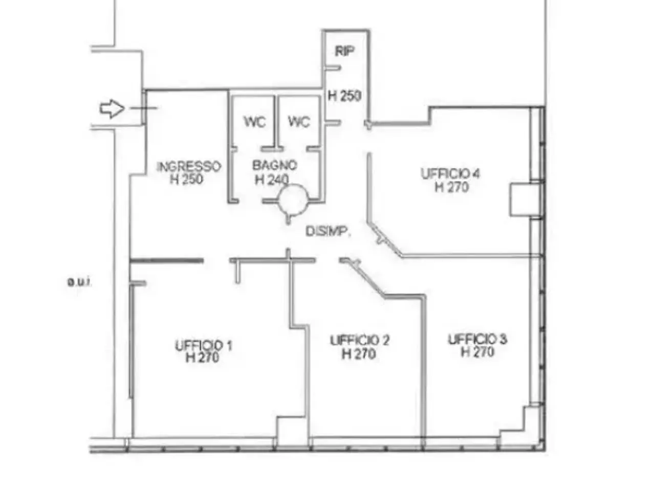 Ufficio in Via Cefalonia 70, Brescia, {3} - Planimetria 1